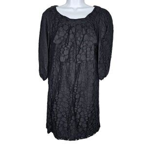 T-Bags Los‎ Angeles Ruffle Front Lace Dress A-Line Black Women's Medium